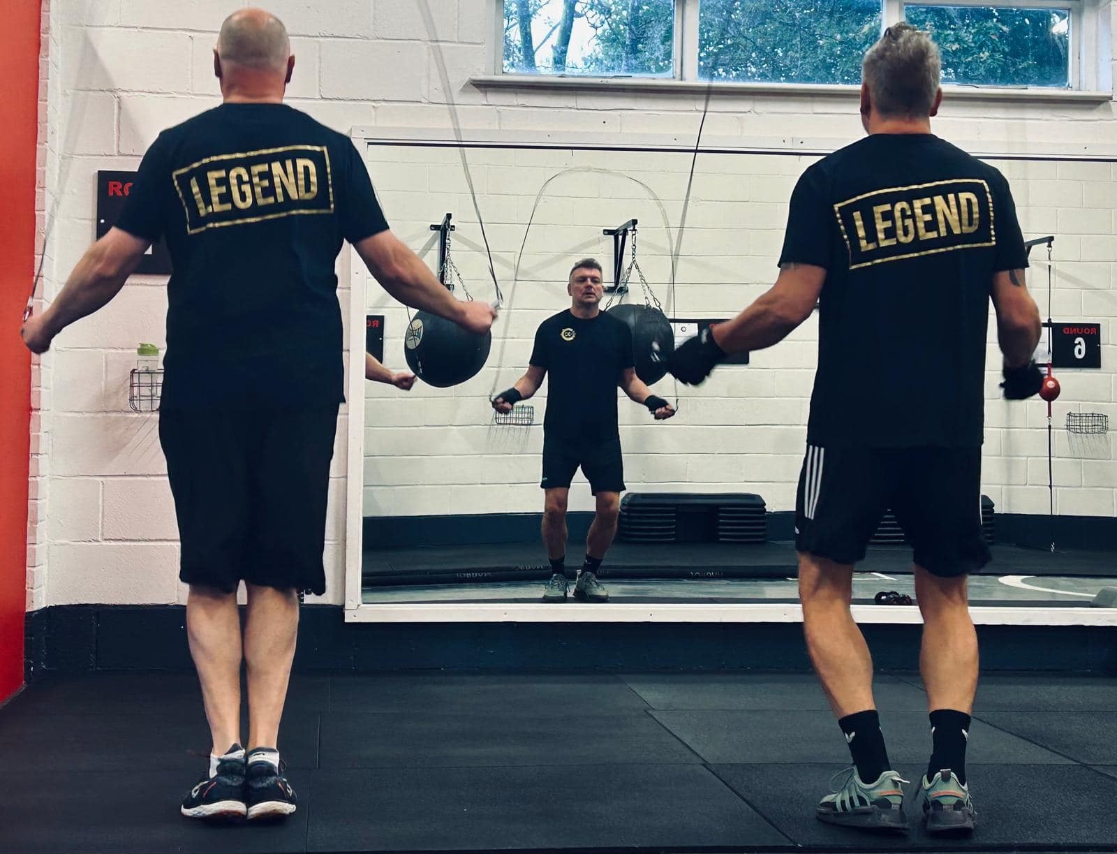 BOX30 members skipping rope in the gym