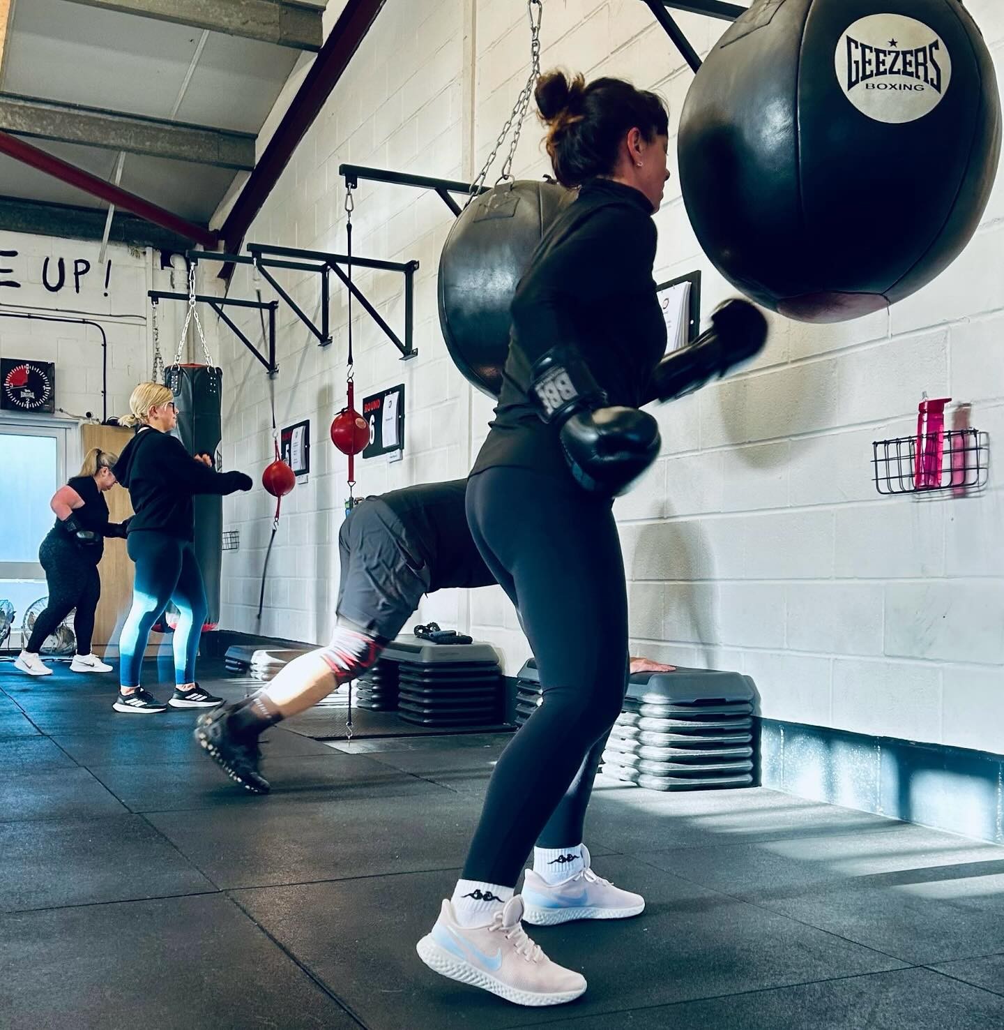 BOX30 members working through a boxing circuit