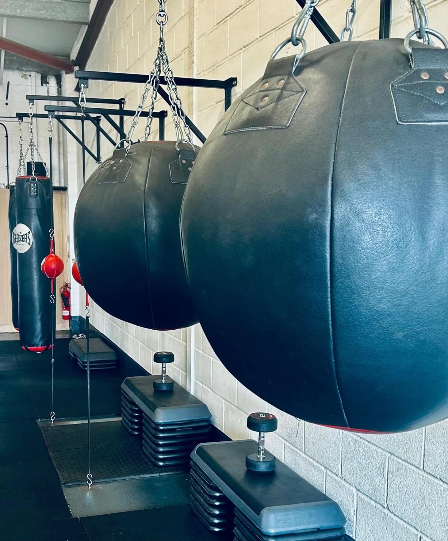 Boxing bags inside the BOX30 gym